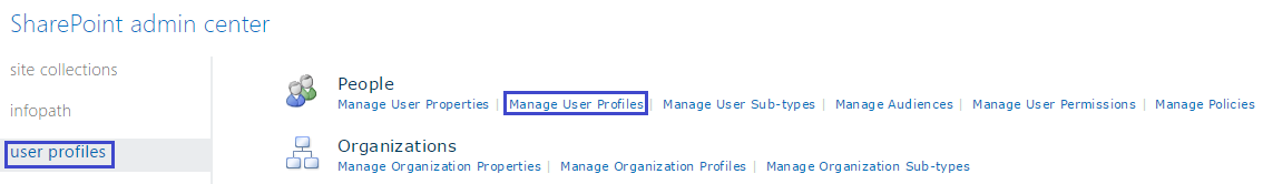 user profiles